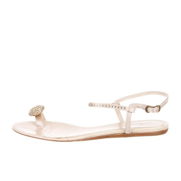 ALEXANDER MCQUEEN Embellished Leather Sandals Size: 10 | IT 40 - Picture 2 of 4